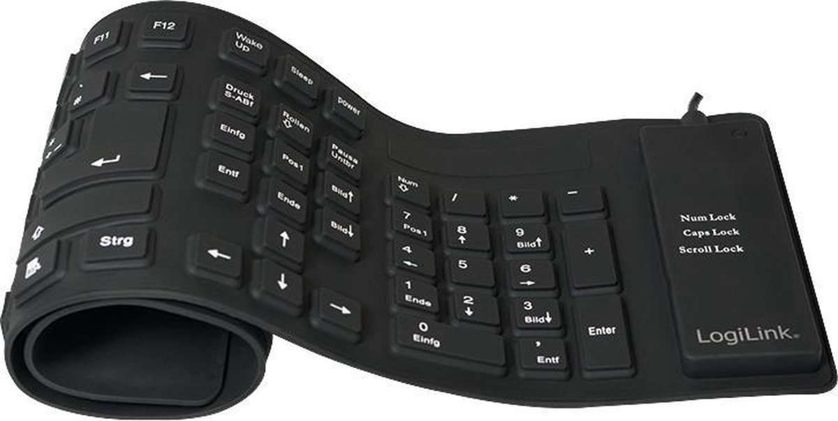 LogiLink ID0019A toetsenbord USB QWERTZ Duits Zwart