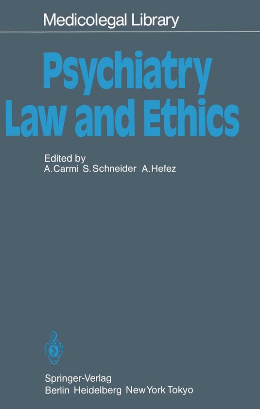 Medicine (R0) - Psychiatry — Law and Ethics - cover