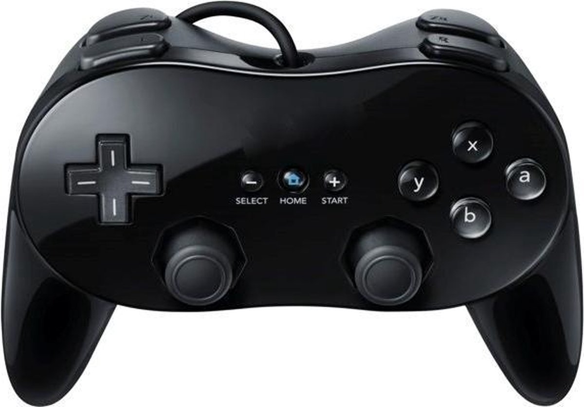 Dolphix Classic Pro Controller voor Nintendo Wii, Wii Mini en Wii U / zwart - Dolphix