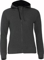 Clique Classic Hoody FZ Ladies Antraciet Melange maat XS