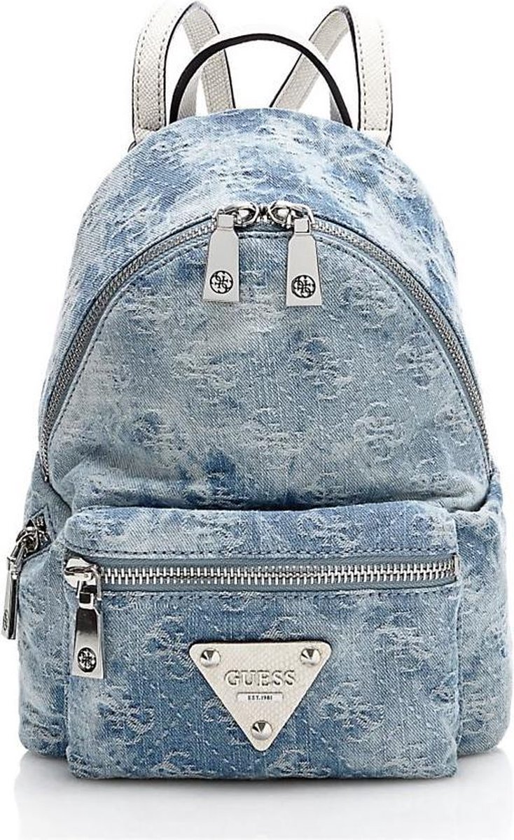 Guess Tas Leeza Small backpack Blue Denim HWES4557310BDM | bol.com