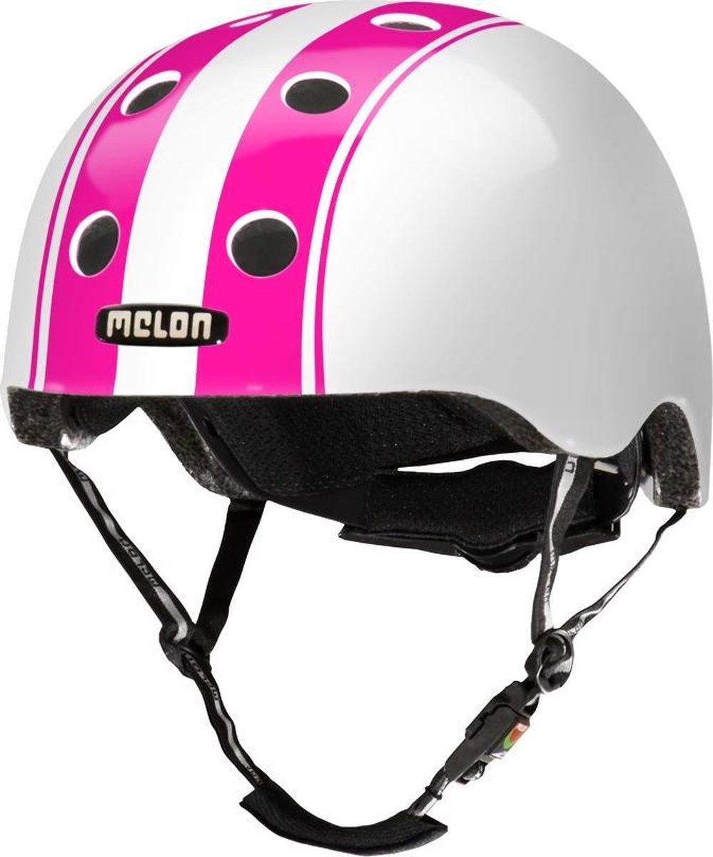 Melon Urban Active Dd Fietshelm Wit/roze Maat 58-63 Cm