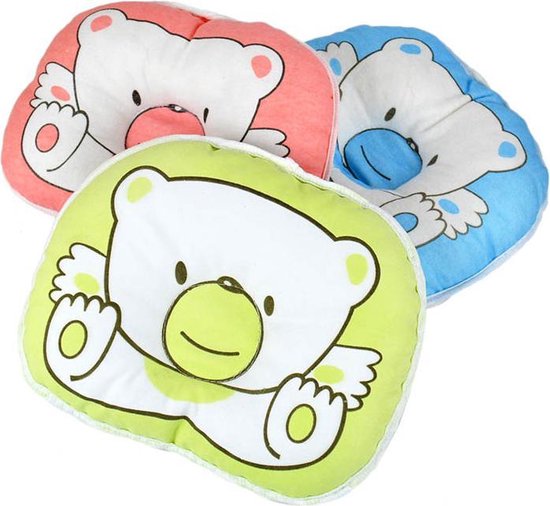 Hoofdkussen - Babykussen - Baby hoofdsteun - Tegen plat achterhoofdje - blauw