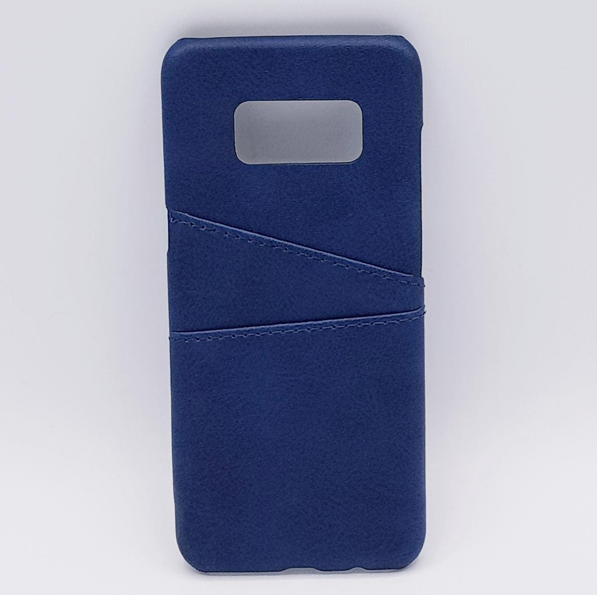 Geschikt voor Samsung S8 Plus – kunstlederen back cover / wallet blauw