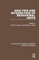 Psychology Library Editions: Cognitive Science - Analysis and Integration of Behavioral Units