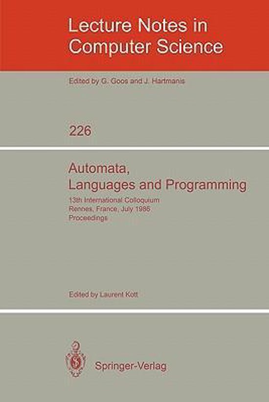 Automata, Languages and Programming | 9783540167617 | Livres | bol