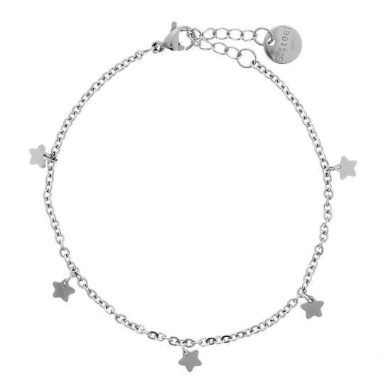 Minimalistische armband met sterren, stainless steel (staal) zilver kleur |  bol.com