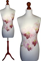 Orchidee paspop met donker bruine sparkling driepoot 44/46