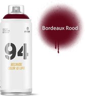 MTN94 Bordeaux Rode spuitverf - 400ml lage druk en matte afwerking