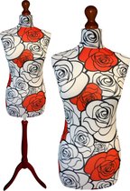 Modern flower paspop met donker bruine sparkling driepoot 40/42