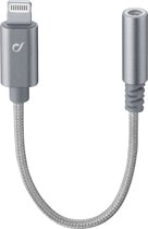Cellularline - Adapter, 3,5 mm jack to lightning Apple, grijs