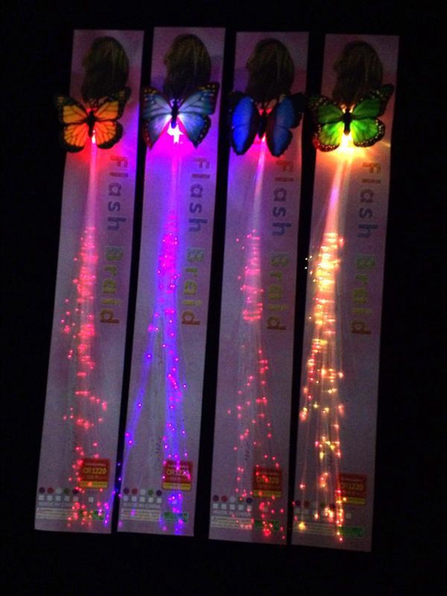 Led Haar Extensions Multi Color Hair Extensions Lichtgevens Multi