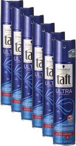 Schwarzkopf Taft - Ultra haarlak 24 uur sterk met arginine kracht - formule - 6 x 250 ml