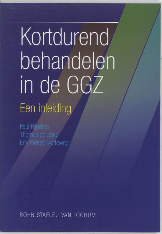 Cover van het boek 'Kortdurend behandelen in de GGZ / druk 1'