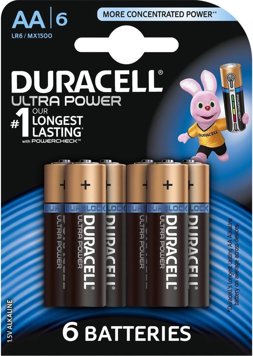 Duracell Ultra alkaline AA-batterijen, verpakking van 6 - Duracell