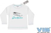 VIB® - Baby T-Shirt Grachtpatser (Wit)-(0-3 mnd) - Babykleertjes - Baby cadeau