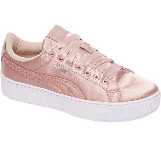 PUMA Sneakers Dames Vikky Platform EP - 365239 01 Peach Beige-Peach Beige |  bol.com
