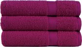 Handdoek 50x100 cm Luxor Uni Topkwaliteit Violet Red col 295 - 4 stuks