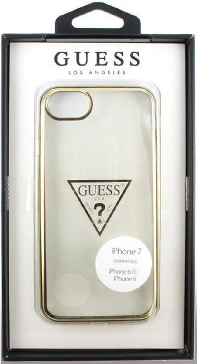 Guess Triangle TPU Back Case - Geschikt voor Apple iPhone 7 (4.7") - Goud