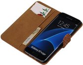 Bookstyle Wallet Case Hoesjes - Geschikt voor Samsung Galaxy S7 Edge G935F Bruin