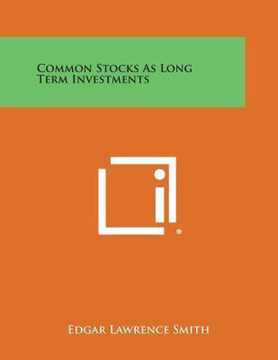 Common Stocks as Long Term Investments - cover