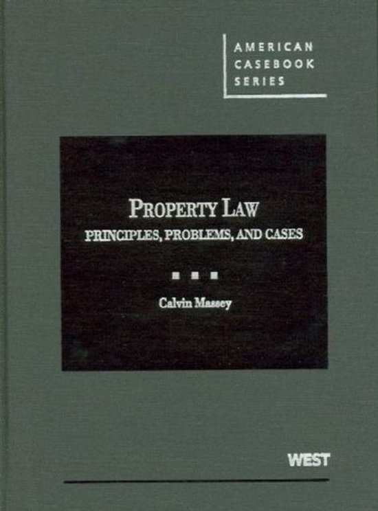 Property Law 9780314268105 Calvin Massey Boeken