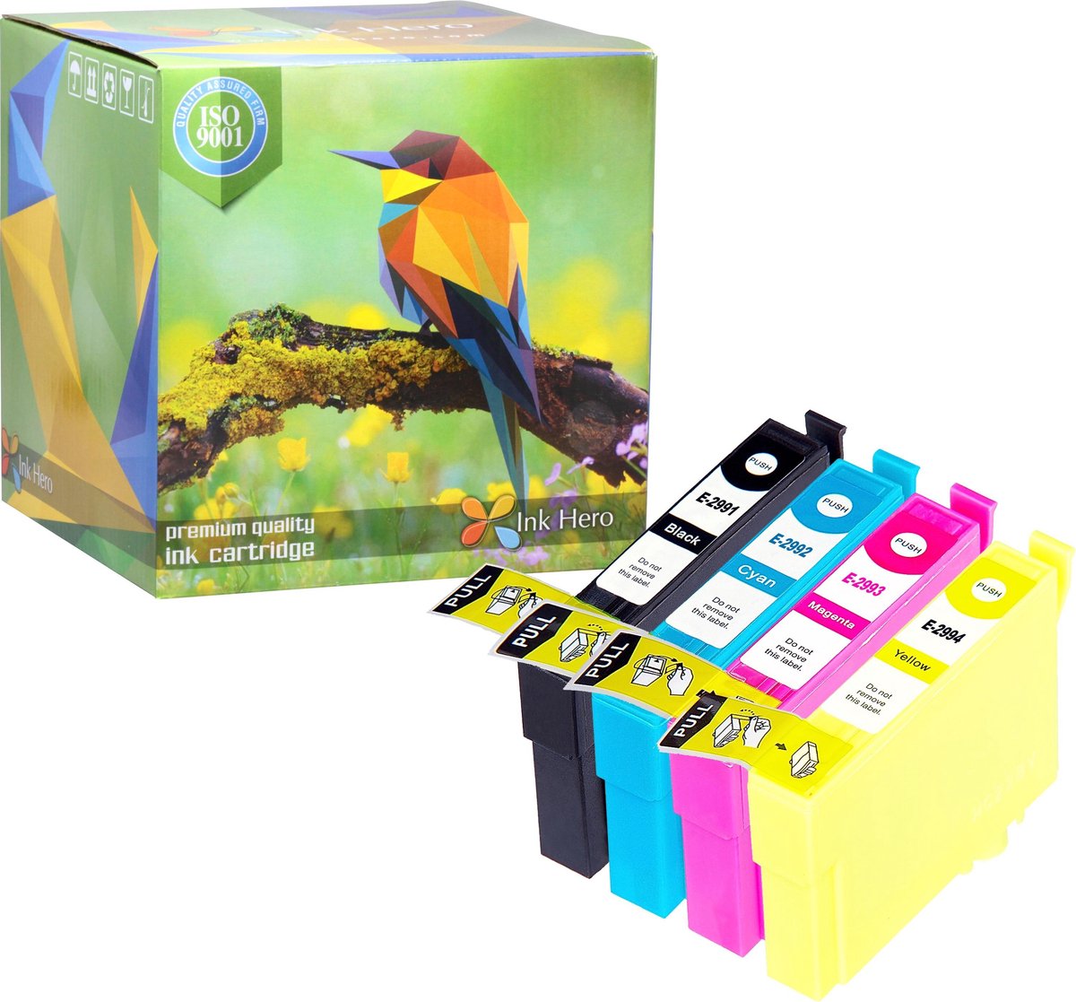 Ink Hero - 4 Pack - Inktcartridge / Alternatief voor de Epson 29 29XL T2991 T2992 T2993 T2994 Expression Home XP-235 XP-245 XP-247 XP-332 XP-335 XP-342 XP-345 XP-432 XP-435 XP-442 XP-445