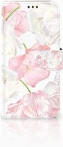 Geschikt voor Samsung Galaxy A5 2017 Bookcase Hoesje Design Lovely Flowers