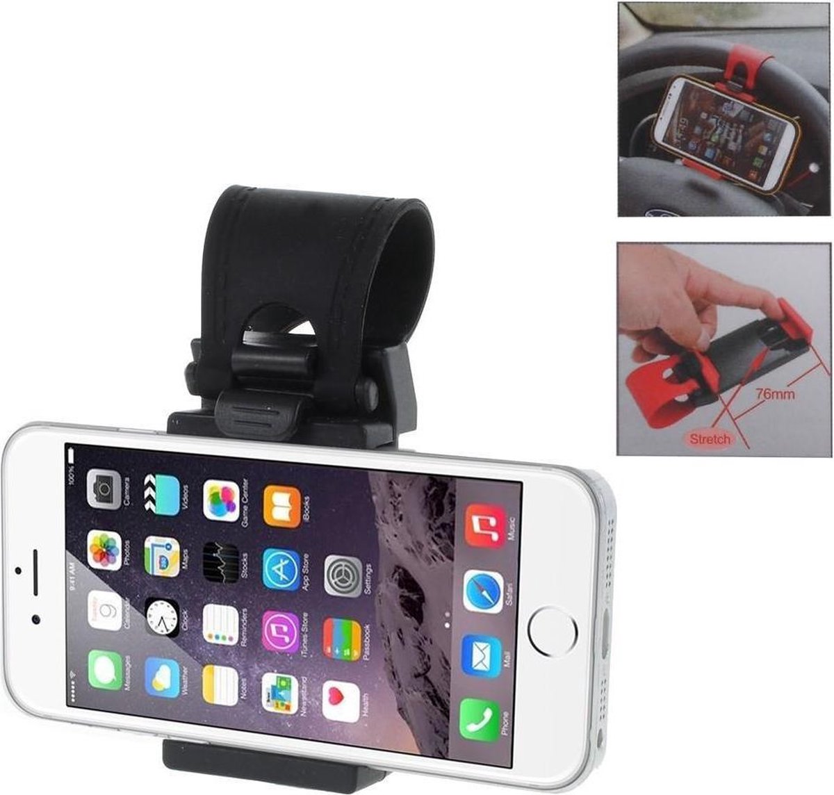 Stuurhouder telefoon auto universele houder voor iPhone 4 4S 5 5C 5S SE 6 6S 7 7 Plus