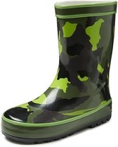 Groene peuter/kinder regenlaarzen camouflage - Rubberen camouflage print laarzen/regenlaarsjes voor kinderen 21
