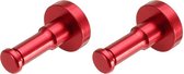 DW4Trading® Aluminium kledinghaken kapstok set van 2 rood