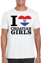 I love Croatian girls t-shirt wit heren M