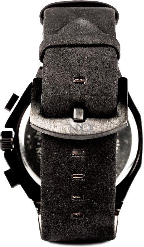 TCKN Arvello - Heren Horloge - Leer - Zwart/wit - Ø 42 mm