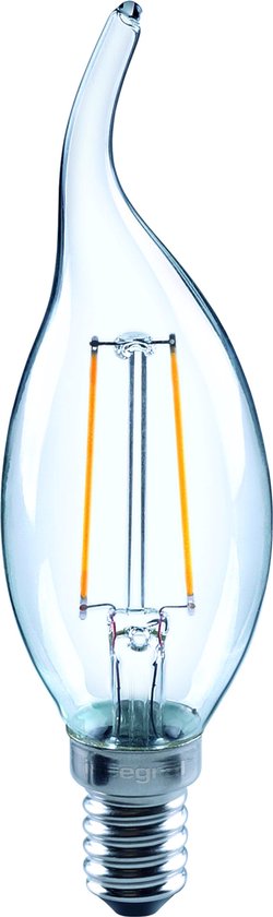 Integral LED - LED filament kaarslamp - 2 watt - 2700K extra warm wit - E14 - Flame tip