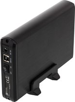 DELTACO MAP-GD33U3, externe USB 3.1 harde schijf behuizing voor 1 x 3.5" SATA HDD maximaal 8TB, USB 3.1 Gen 1, SATA tot max. 6 GB/s, aluminium, inclusief stroomvoorziening zwart