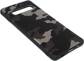 Bruine camouflage back cover Geschikt Voor Samsung Galaxy s10