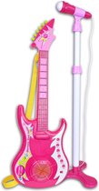 Bontempi Elektrische Rockgitaar Met Microfoon 89 Cm Roze