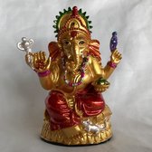 Boeddha - Ganesha beeld full color 10x5.5x11.5cm