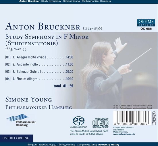 Hamburg State Philharmonic Orchestra, Simone Young - Bruckner: Studiensinfonie (1863) (SACD)