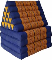 Meditatiekussen en Vloerkussen katoen uitklapbaar XL 4 Blauw Oranje