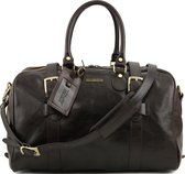 Tuscany Leather Weekendtas Voyager - Donker Bruin - Lederen weekendtas met extra sluitriemen - TL141249