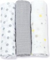 Lulujo medium swaddle - Calming Grey 3-pack