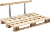 Rugleuning voor palletbank 110x5x5 cm metaal en hout