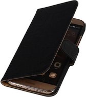 Croco Bookstyle Wallet Case Hoesje Geschikt voor Huawei G8 Zwart