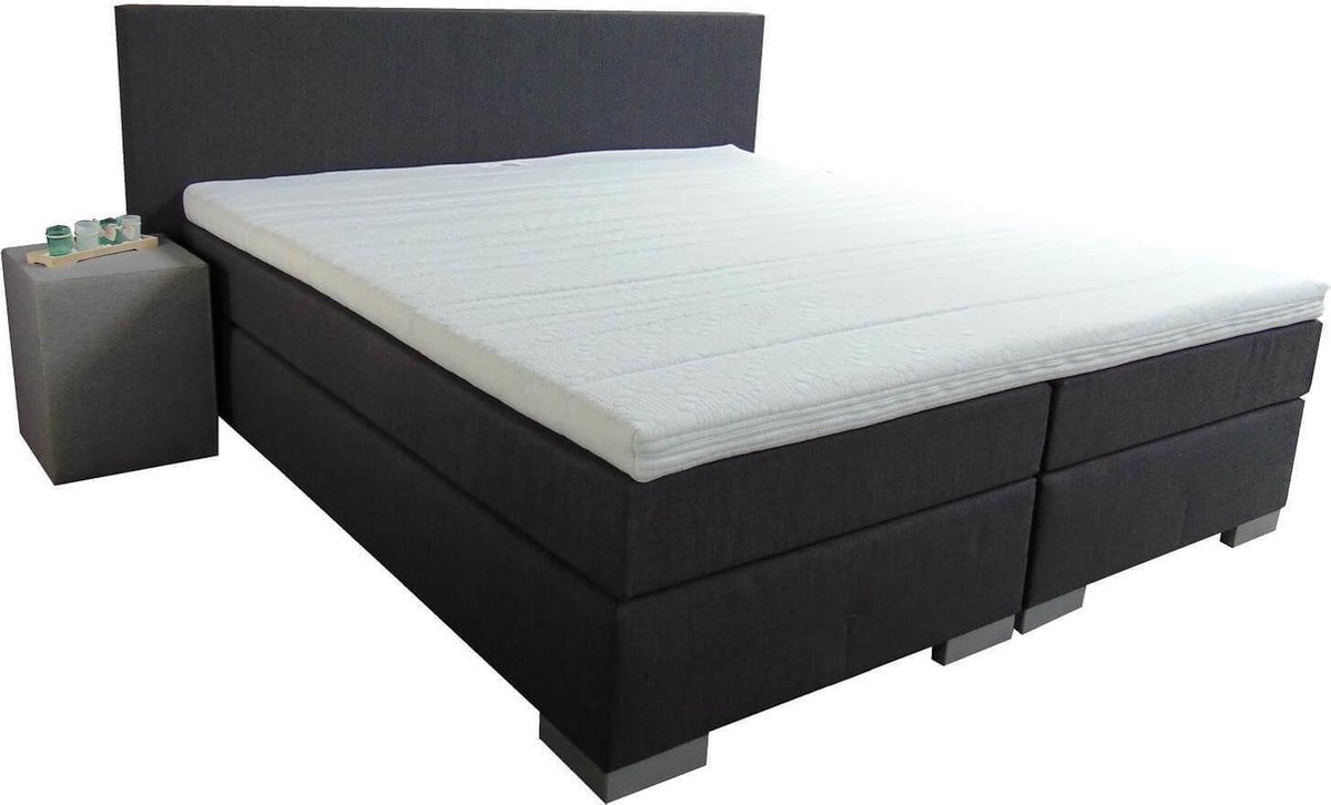 Slaaploods.nl Sara - Boxspring Inclusief Matras - 140x210 cm - Zwart
