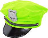 Neon groene politiepet