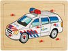 foto van Houten puzzel politie auto 9 delig hout