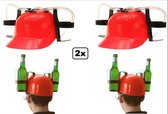 2x Drinkhelm rood