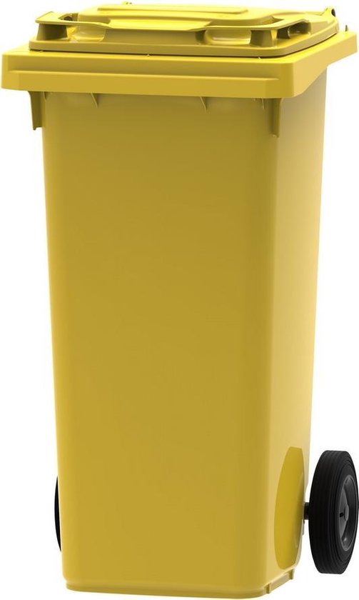 Kunststof Kliko Afval Rolcontainer Mini container - 120 liter - Geel |  bol.com
