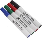 Permanente markers | 4 kleuren | stiften | zwart, rood, blauw en groen